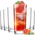 Drinking Water Glass Cups Set,Crystal Highball Glasses cups set of