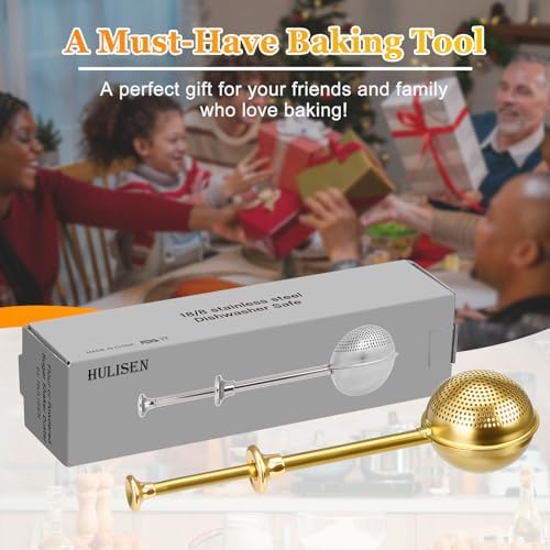 HULISEN Stainless Steel Flour Duster, Gold