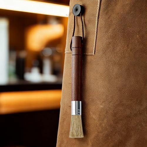 Coffee Grinder Cleaning Brush Set, Walnut Wood Handle