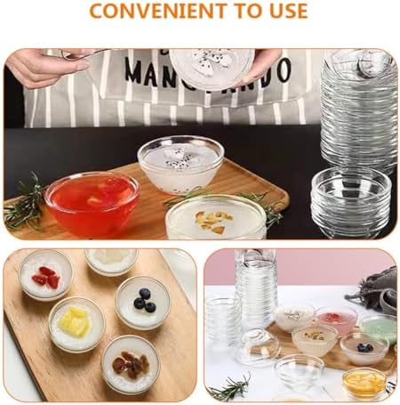 FRCOLOR 10pcs Large Glass Salad Bowls Set Creative Household Food and