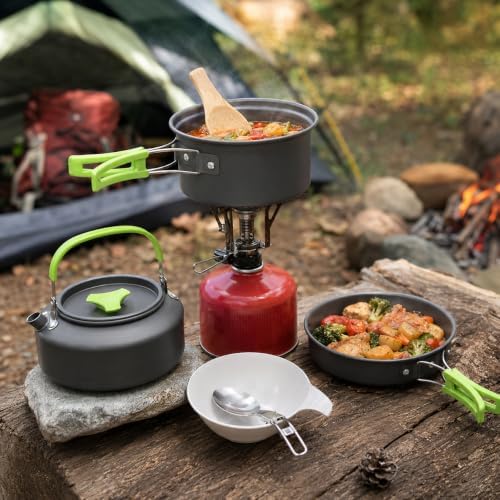 MalloMe Camping Cookware Mess Kit for Backpacking Gear – Camping