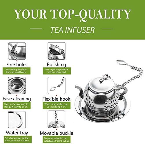 Loose Leaf Tea Infuser, 4PCS Tea Strainer Stainless Steel Tea Ball