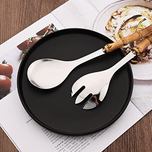 Serving Spoon and Fork Set, 304 Stainless Steel Serving Utensils with