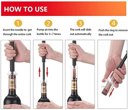 Air Pressure Pump Bottle Opener With Foil Cutter,Aerator Pourer,Vacuum
