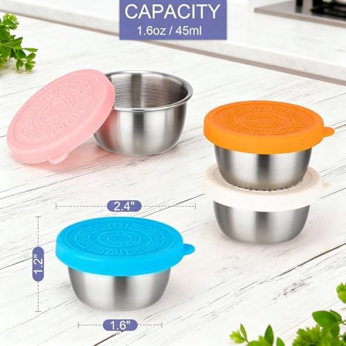 10Pack 1.6 Oz Salad Dressing Containers To Go, Sauce Container with