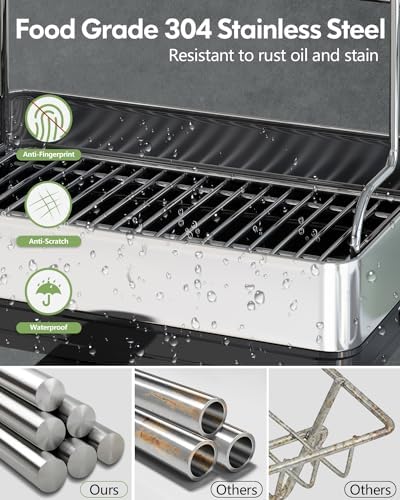 BOOSINY Large 304 Stainless Steel Dish Drying Rack