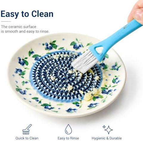 2 Pcs Premium Ceramic Garlic Grater Plate, 4.9'' Zester Grater