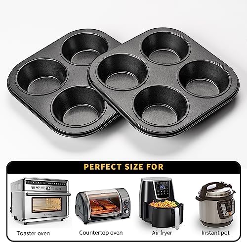 Yomvzake Air Fryer Muffin Pan, 2 Pack Cupcake Molds for Air Fryer
