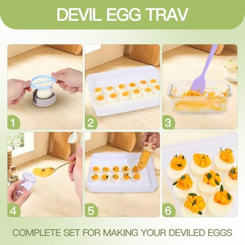 2-Layer Deviled Egg Container with Lid, 36-Piece