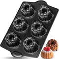 Webake Mini Fluted Cake Pan for Baking, Nonstick 3.5" Small Fluted