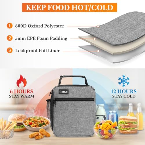 opux Insulated Lunch Box Kids & Adults, Leakproof Soft Cooler Bag