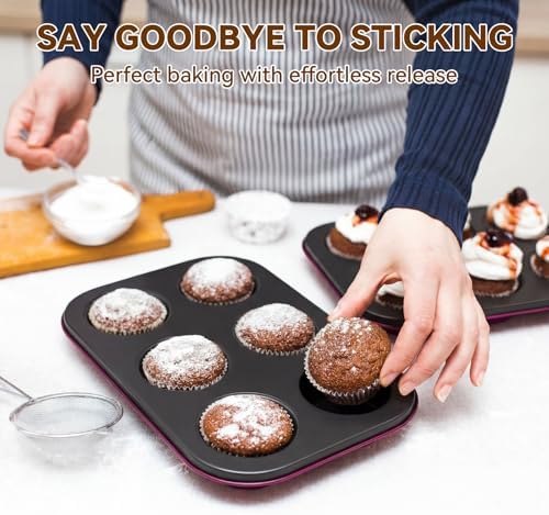 Wildone 13-Piece Baking Pans Set, Nonstick Bakeware Sets, Plum