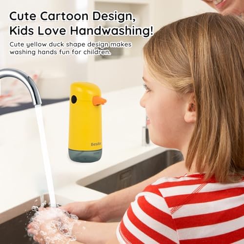 Besdor Automatic Foaming Soap Dispenser, Yellow Duck Touchless for