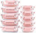C CREST 10 Pack Glass Meal Prep Containers with Lids