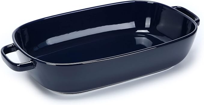 6 Quart Large Rectangular Baking Dish, 16x11 Inches Ceramic Baking Pan by Roeveca