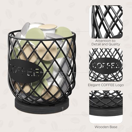 YATINEY Coffee Pod Holder Organizer, Compatible with K Cup & Nespresso
