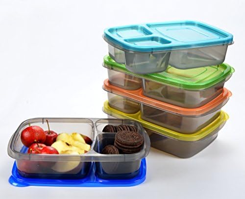 Youngever 7 Pack Bento Lunch Box, Meal Prep Containers, Reusable 3