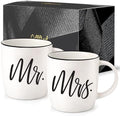 Triple Gifffted Mr and Mrs Coffee Mugs Couples Gift Set, 13oz Ceramic