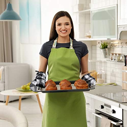 Patelai 7 Pieces Buffalo Check Towels, Pot Holders and Oven Mitts