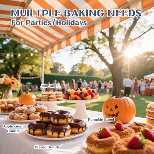Nonstick Silicone Donut Pan: 3.5 Inch Doughnut Baking Mold with Frame
