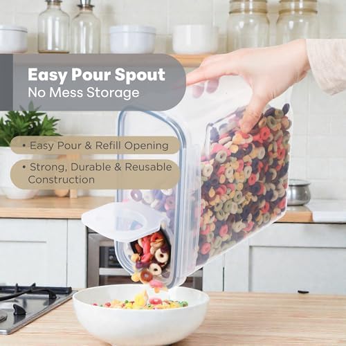 4 Pack Stackable Airtight Food Storage Containers (4L/135.2 oz) with