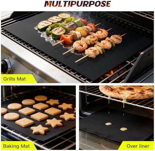 16.45 x 142 Inch Grill Mats for Outdoor Grill,Cut to Any Size Grill