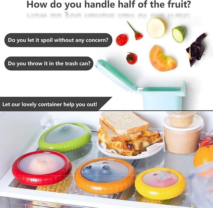 Silicone Fruit and Vegetable Storage Box, Set of 4