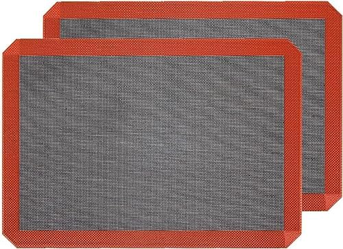 Hermerlee Perforated Silicone Baking Mats, 2 PCS Eclair Silicone Mat
