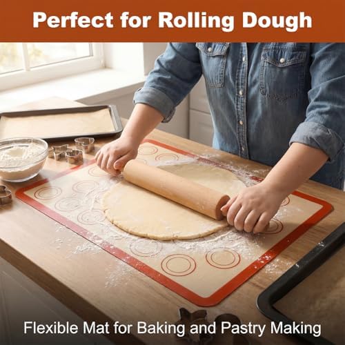 Non-Stick Silicone Baking Mat Set, Extra Thick