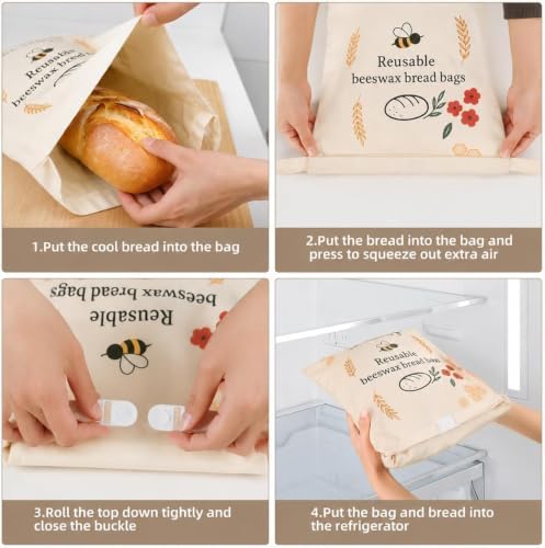 XL Reusable Beeswax Bread Bag for Sourdough