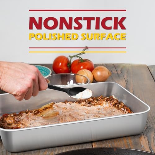 Leonyo 121⁄3 x 93⁄4 Rectangular Cake Pan, Baking Sheets Set of 2