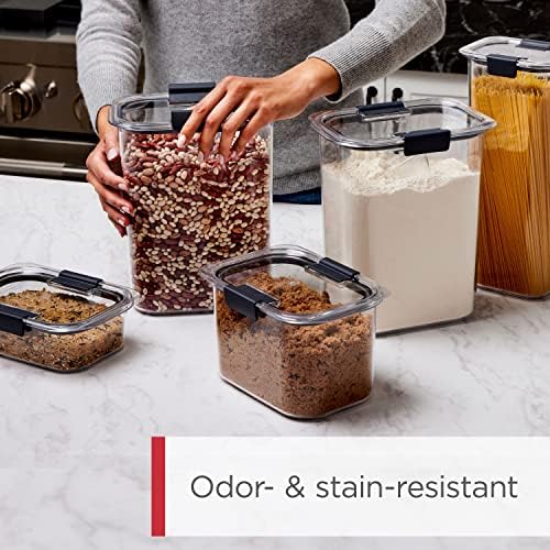 Rubbermaid Brilliance Pantry 10 Piece Set, Clear and Airtight Food and Pantry Storage Containers