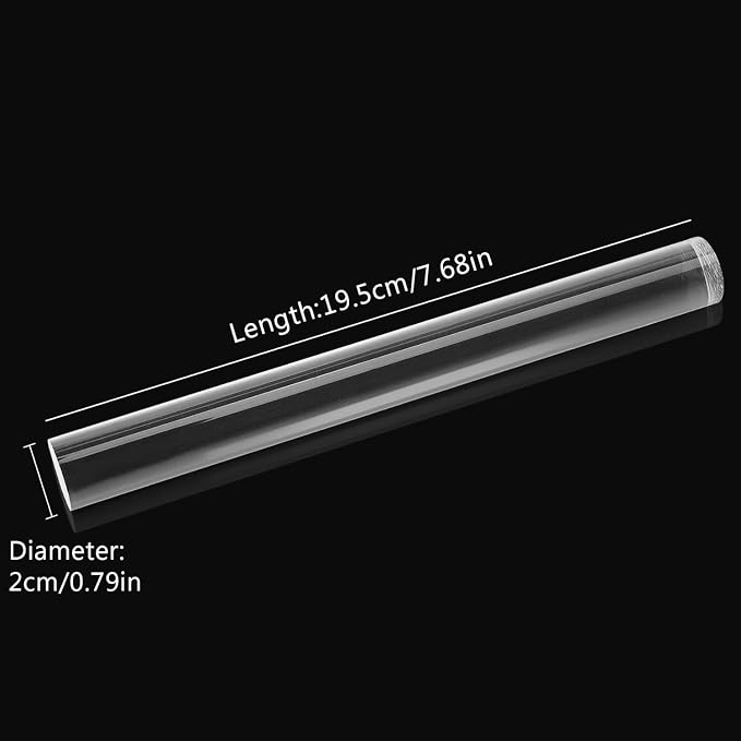 AUGSUN 1pcs Acrylic Clay Roller Acrylic Round Tube Roller Rolling Clay Bar - Image 3