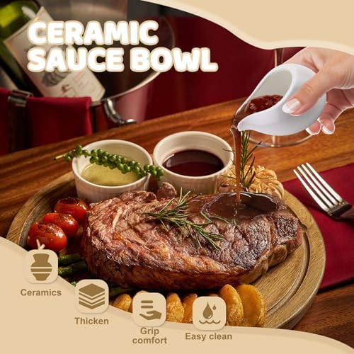 3 Pack 3.3 Oz Small Porcelain Coffee Creamer Pitcher, Mini Gravy Sauce