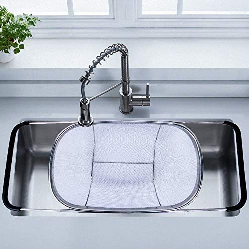 i Kito Over the Sink Colander with Expandable Rubber Grip Handles
