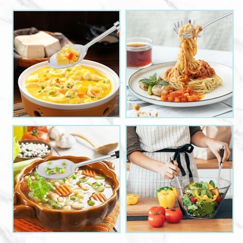 3-Piece,Stainless Steel Serving spoons set with Slotted Spoon, Serving