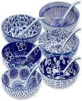 28Oz Ceramic Soup Ramen Bowl Set of 6 with Spoon Gift Box