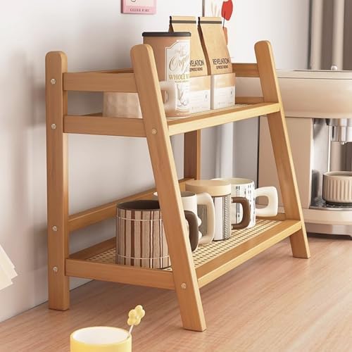 Coffee Station Organizer, Mug Holder Countertop, Kitchen Counter Shelf