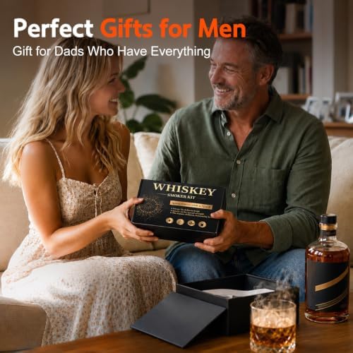 Electric Whiskey Smoker Kit with Led Lights, No Butane Needed