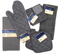 Kitchen Towel Set with 2 Quilted Pot Holders, Oven Mitt, Dish Towel