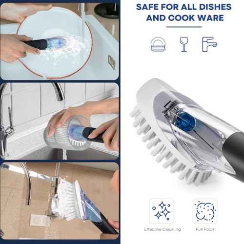 RIMAY Soap Dispensing Dish Brush