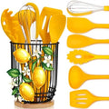 7 Pcs Lemon Kitchen Decor and Accessories Silicone Cooking Utensils