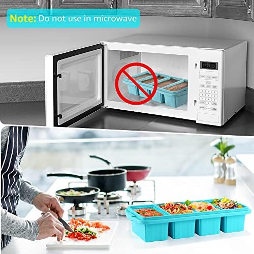 Ztomine Silicone Freezer Tray With Lid - Silicone Freezer Food Molds