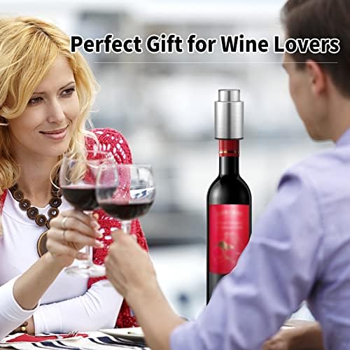 Wine Bottle Stoppers,2-in-1 Vacuum Wine Stopper,Stainless Steel Wine