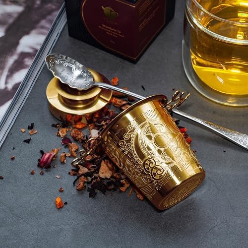 Luxury Tea Strainer Set - Stainless Steel Infuser with Diamond