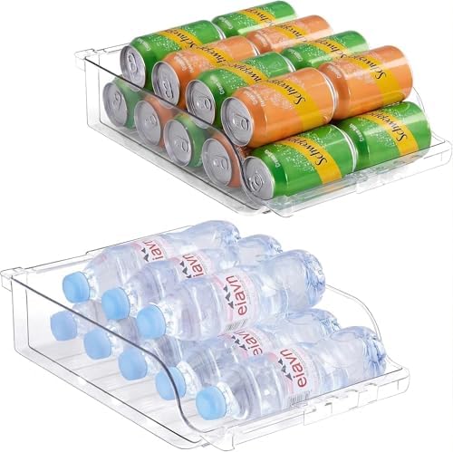 Adjustable Soda Can Dispenser for Refrigerator –Expandable Width PET