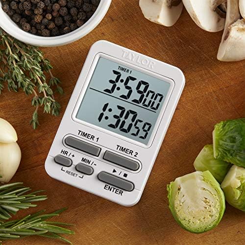 Taylor Digital Dual Event Timer Clock, 2 Inch