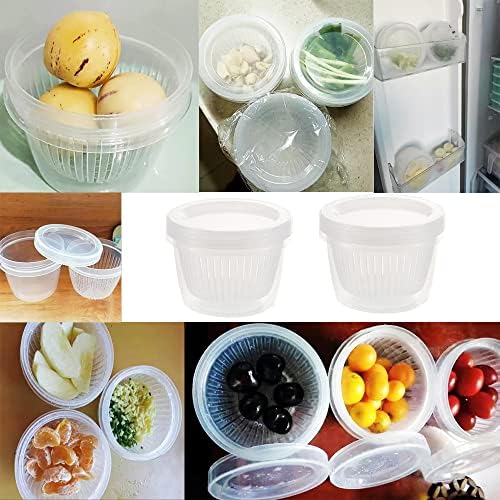 4 Pack Onion Keeper Onion Saver Storage Container 2 Layer with