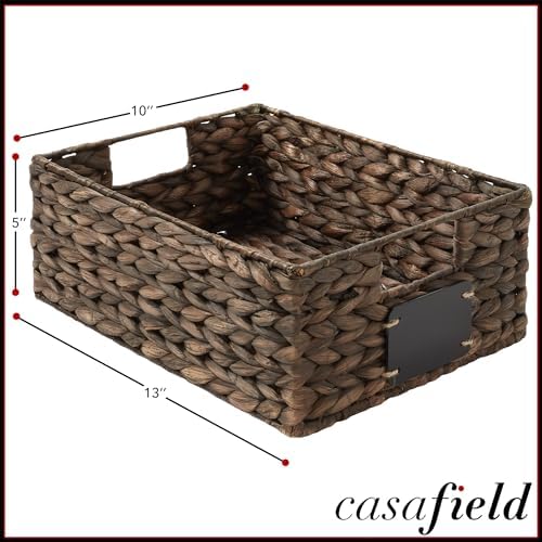 Casafield Set of 4 Water Hyacinth Pantry Baskets