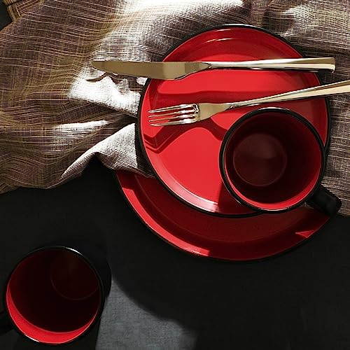 Stone Lain Albie Stoneware 16 Piece Modern Dinnerware Set, Kitchen